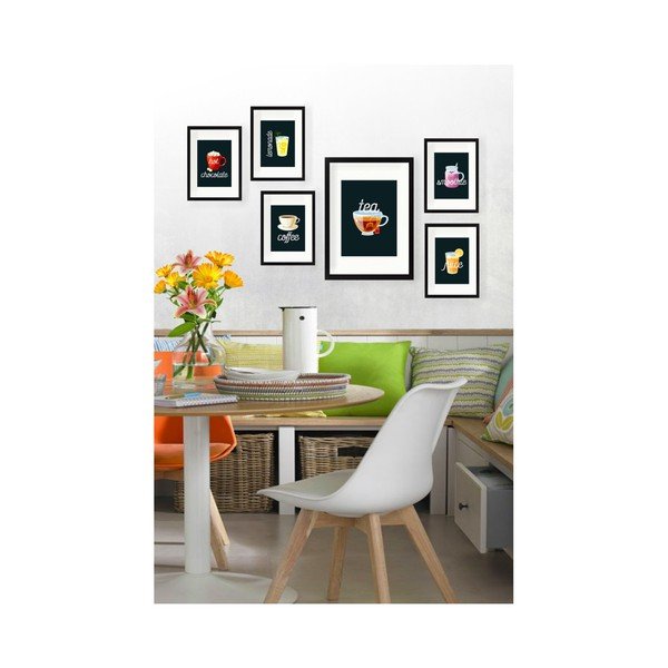 Sada 6 nástěnných obrazů Tablo Center Tea
