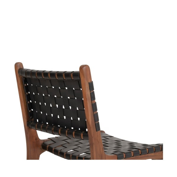 Sedie da pranzo nero-marrone in legno di teak in un set di 2 pezzi Perugia - House Nordic-image-4