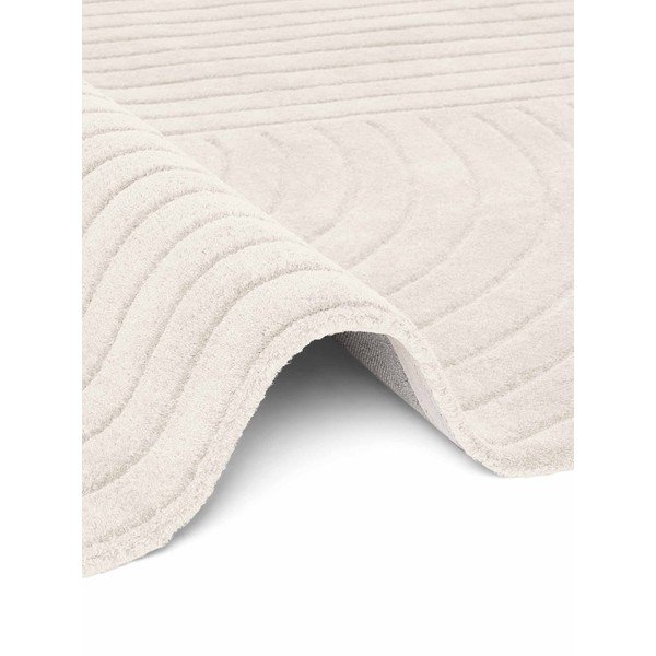 Tappeto rotondo color crema in lana tessuto a mano ø 120 cm Arcura – Vikosa-image-4