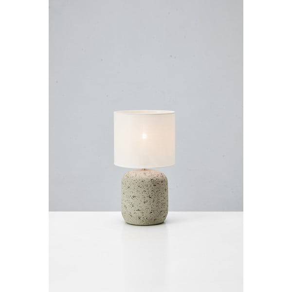 Lampada da tavolo grigia con paralume in tessuto (altezza totale 33 cm) Montagna – Markslöjd-image-2