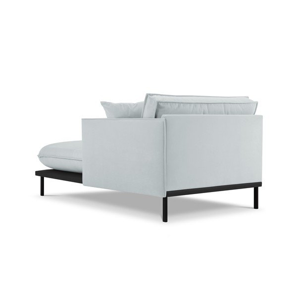 Poltrona lounge in velluto grigio chiaro, angolo destro Auguste - Interieurs 86-image-2