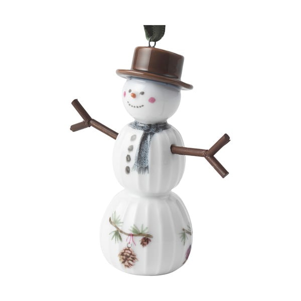 Decorazione per albero di natale in porcellana dipinta a mano ø 4 cm Hammershøi Snowman – Kähler Design-image-2
