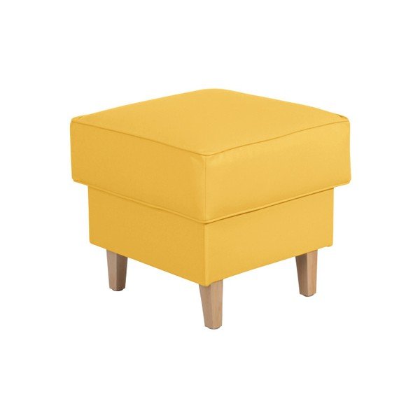 Pouf giallo in similpelle Lorris Corn - Max Winzer