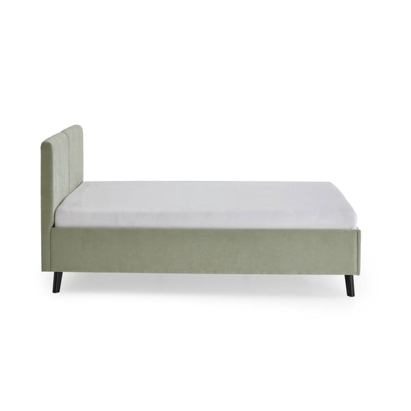Letto matrimoniale imbottito verde chiaro con rete inclusa 140x200 cm Piano – Meise Möbel-image-2