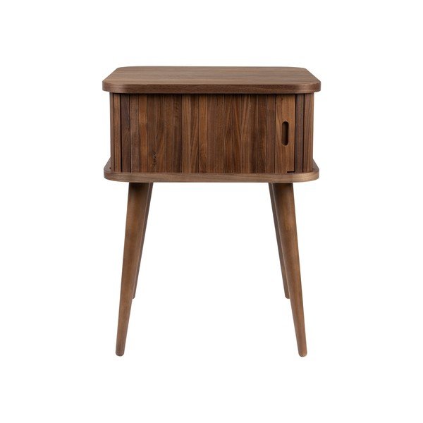 Comodino marrone con effetto noce Barbier – Zuiver