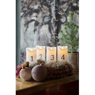Decorazione natalizia luminosa 4 pz (altezza totale 13 cm) Sara – Sirius