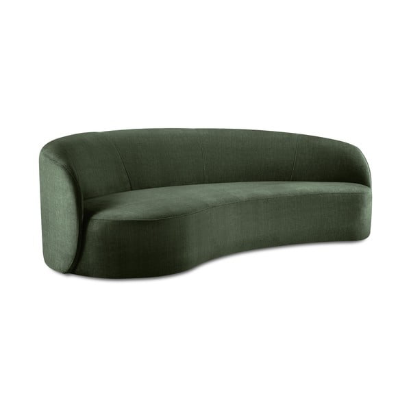 Divano asimmetrico in velluto verde, a sinistra Debbie - Mazzini Sofas-image-2