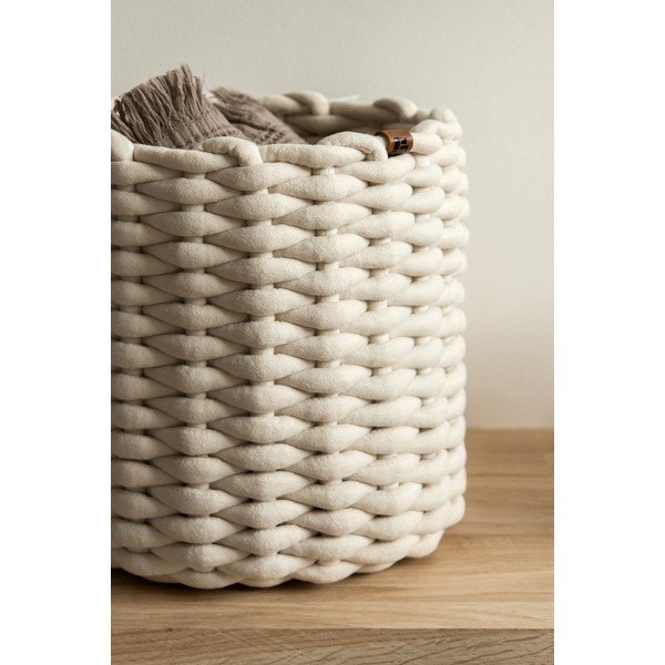 Cesto in tessuto ø 25x25 cm Peach Skin Round M – Bigso-image-3