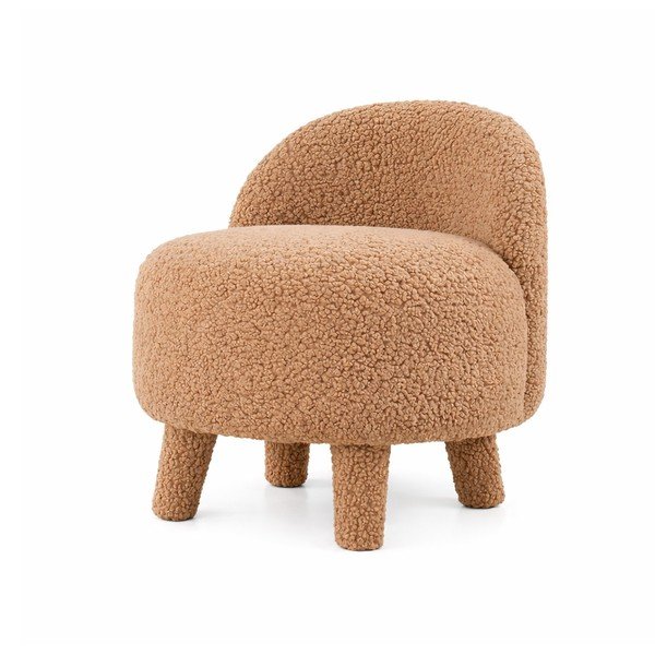 Poltrona per bambini marrone in tessuto bouclé Moouv - Artie