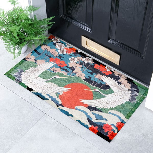 Zerbino 40x70 cm Japanese Bird – Artsy Doormats-image-1