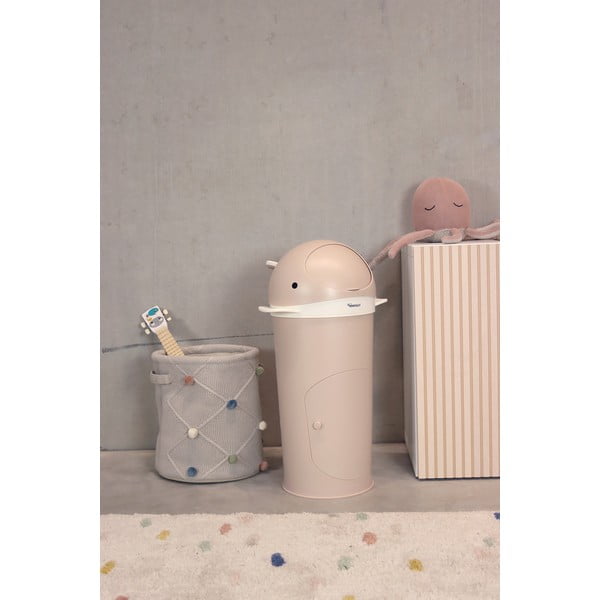 Cestino in plastica beige per pannolini 25 l Whale - Kindsgut-image-1
