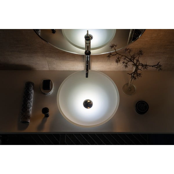 Lavabo rotondo bianco in vetro ø 42 cm Telica – Sapho-image-1