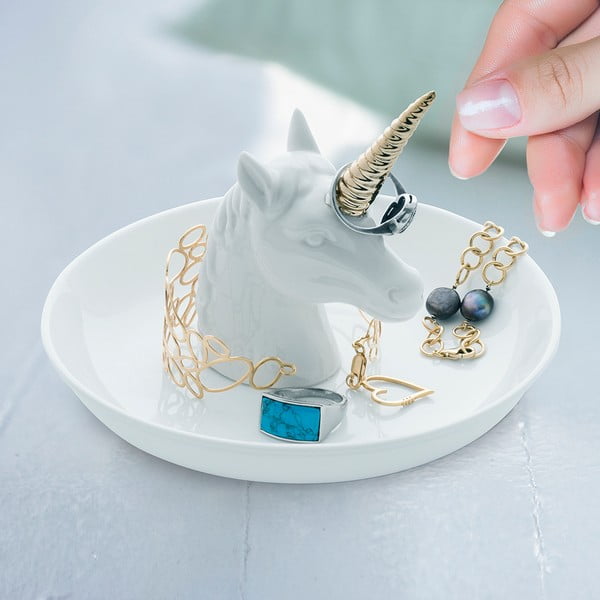 Piattino portagioie in porcellana Unicorn – Balvi-image-1