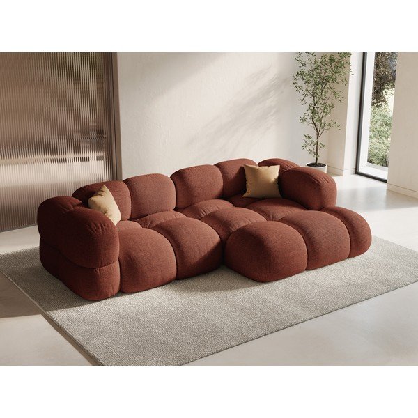 Divano angolare color mattone (con penisola a destra/con chaise lounge) Loretto – Cosmopolitan Design-image-1