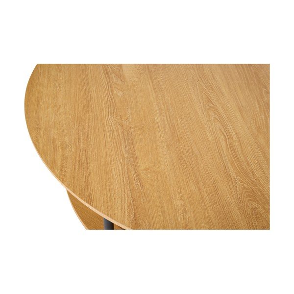 Tavolino da salotto rotondo di colore naturale con effetto rovere ø 80 cm Pensacola – Unique Furniture-image-3