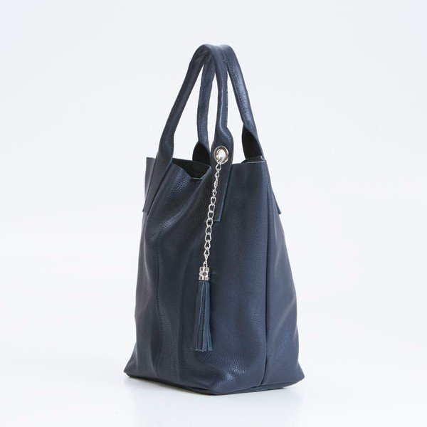Borsa Lauretta in pelle blu scuro - Giorgio Costa-image-1