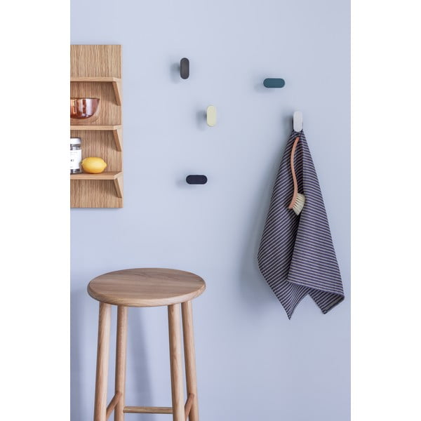 Gancio da parete argentato in metallo Piccolo - Hübsch-image-1