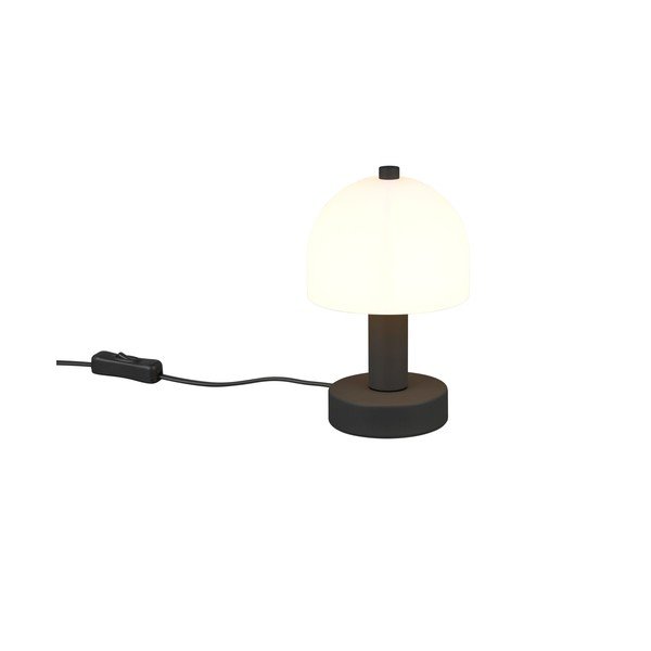 Lampada da tavolo bianca e nera con paralume in vetro (altezza totale 19 cm) Glenn – Reality-image-4