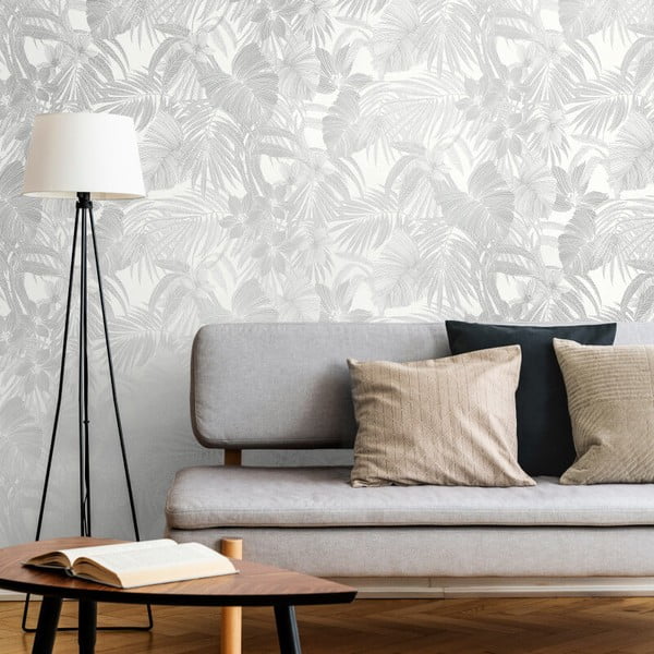 Carta da parati in lana 10 m x 53 cm Leafy - Vavex-image-1