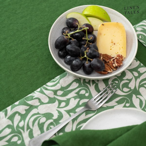 Runner in lino 40x150 cm True Green – Linen Tales-image-1