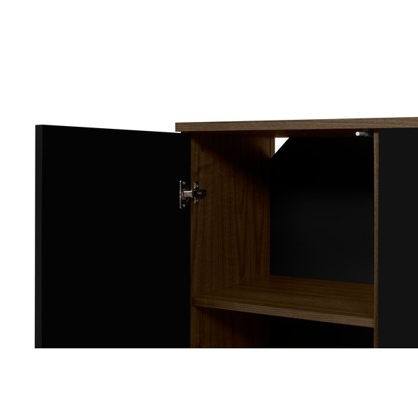 Cassettiera bassa nera 190x81 cm Albi - TemaHome-image-1