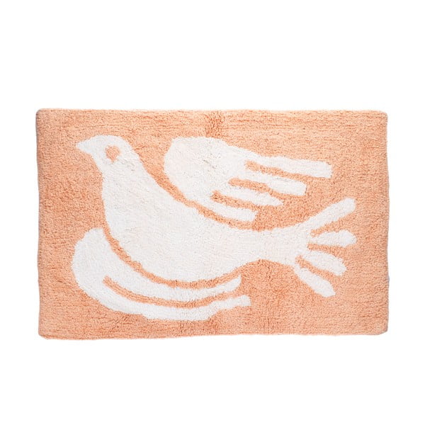 Tappetino per il bagno color pesca 50x80 cm White Dove – Rex London