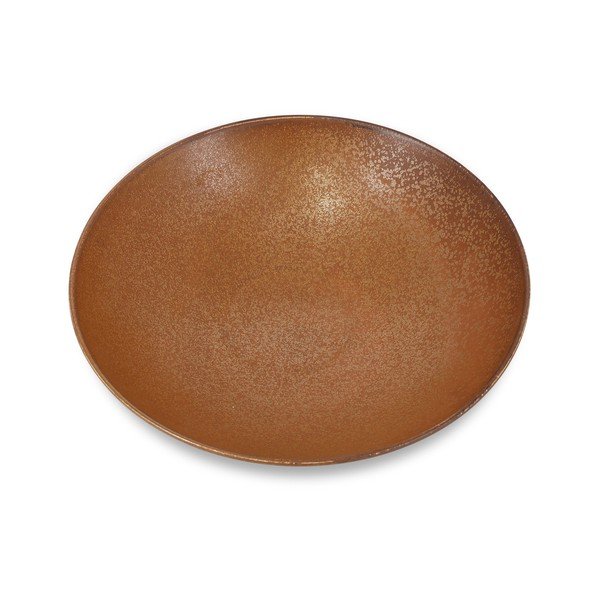 Piatto fondo marrone in porcellana ø 26 cm Ovio – BonBistro-image-1