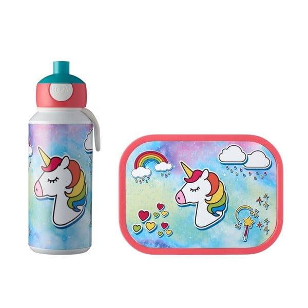 Set di borracce e snack per bambini Unicorno - Mepal