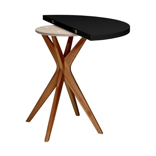 Tavolo da pranzo rotondo allungabile con estensione 45x90 cm Jubi – Ragaba-image-3