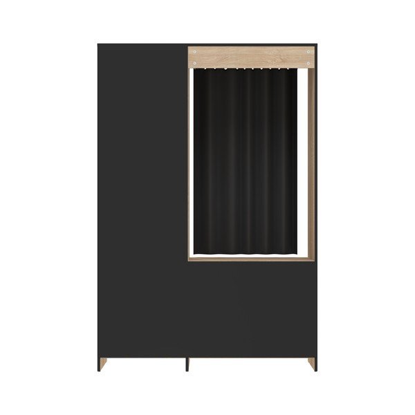 Armadio nero in rovere 122x182 cm Jungo - TemaHome-image-3