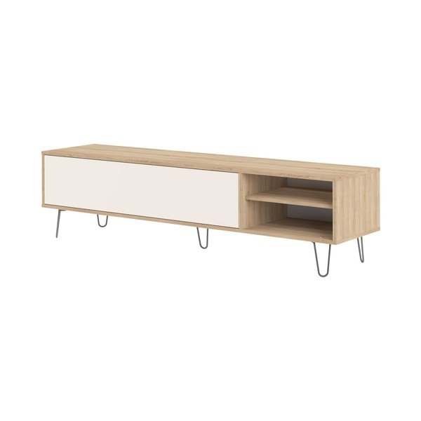 Tavolo TV crema in rovere 165x44 cm Aero - TemaHome-image-2