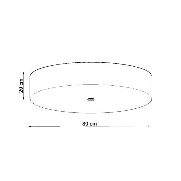 Lampada da soffitto nera con paralume in vetro ø 80 cm Herra - Sollux-image-4