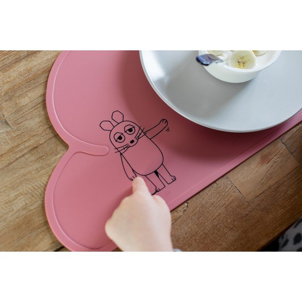 Tovaglietta in silicone rosso Mouse, 49 x 27 cm - Kindsgut-image-3