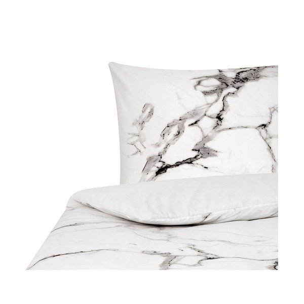 Biancheria da letto matrimoniale bianca in percalle di cotone , 200 x 200 cm - Westwing Collection