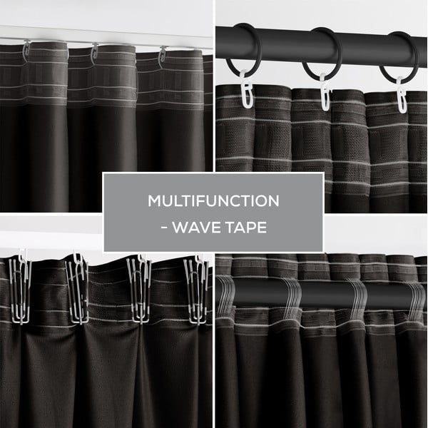 Tenda parzialmente oscurante nera in velluto 140x270 cm – Restilo-image-4