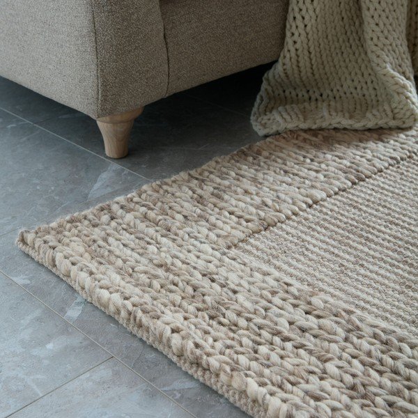Tappeto di colore naturale in misto lana tessuto a mano 200x290 cm Rue – Flair Rugs-image-2
