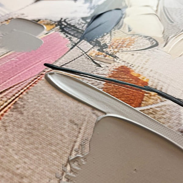 Quadro con elementi dipinti a mano 70x100 cm Cro – Styler-image-2