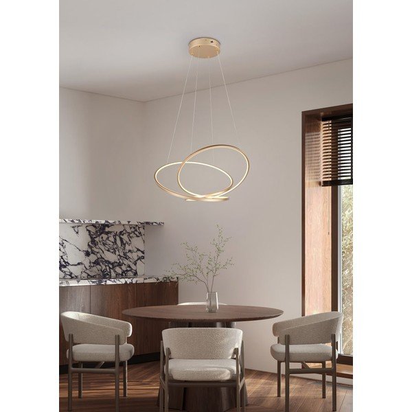 Lampadario a LED dimmerabile in oro Darvin - Trio-image-1