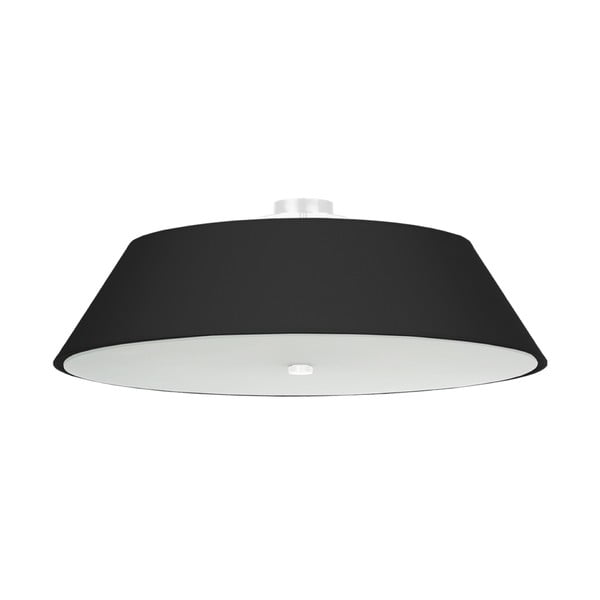 Lampada da soffitto nera con paralume in tessuto ø 70 cm Hektor - Nice Lamps