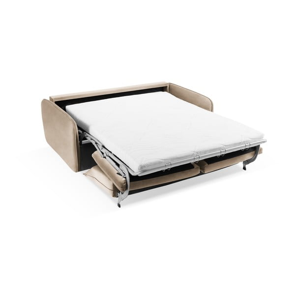 Divano letto in velluto beige 194 cm Vienna - Cosmopolitan Design-image-4