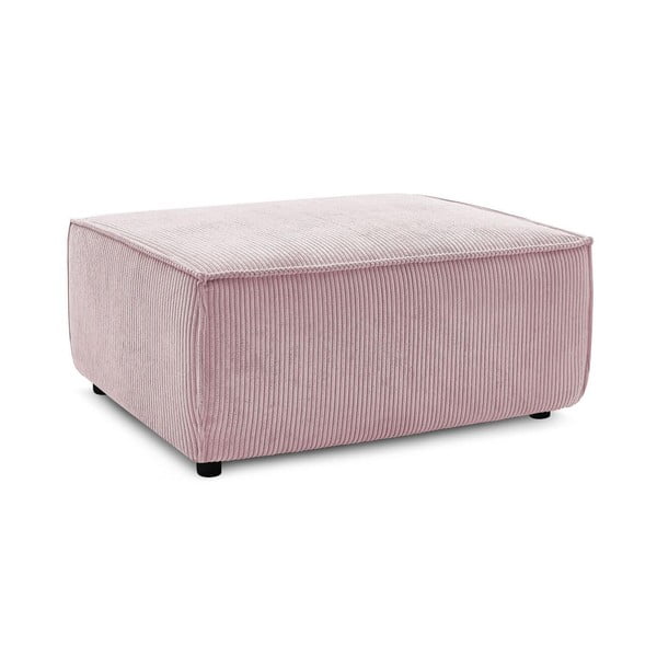 Sgabello in velluto a coste rosa chiaro Nihad - Bobochic Paris