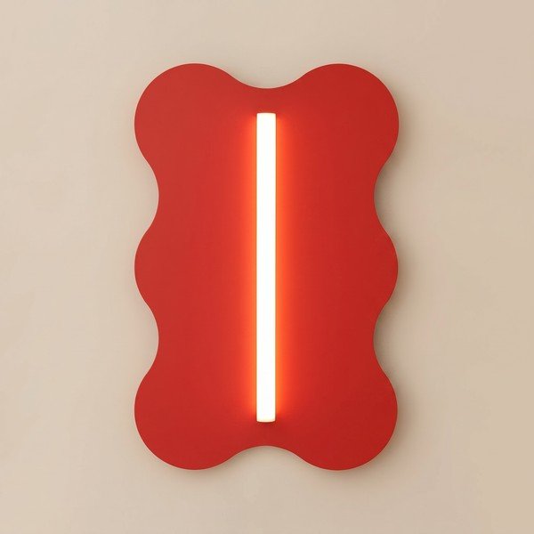 Lampada da parete rossa in metallo KLOVER – Thoro-image-2