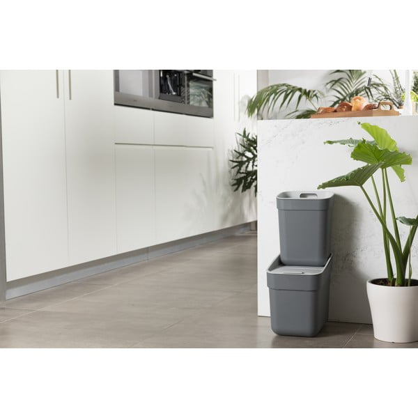 Bidone bianco in plastica riciclata 20 l Ready To Collect - Curver-image-4