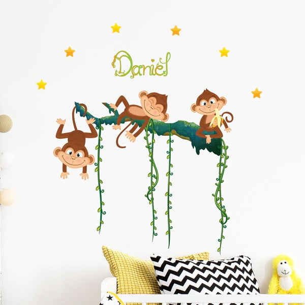 Set di adesivi murali con scimmie e lettere Monkey - Ambiance