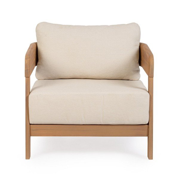 Poltrona da esterno di colore naturale in legno massiccio Pablo – Bizzotto-image-2