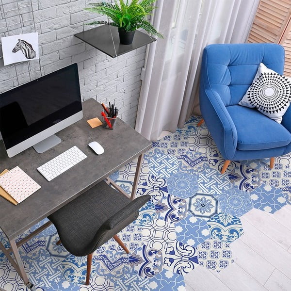 Set di 10 adesivi impermeabili per pavimenti, 20 x 18 cm Ursulina - Ambiance-image-1