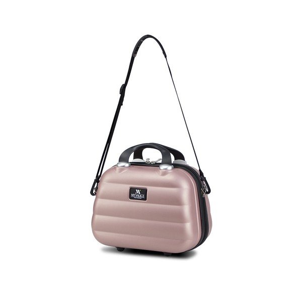 Set di valigie da viaggio rosa su ruote con porta USB e valigetta My Valice RESSNO MU & M - Myvalice-image-4