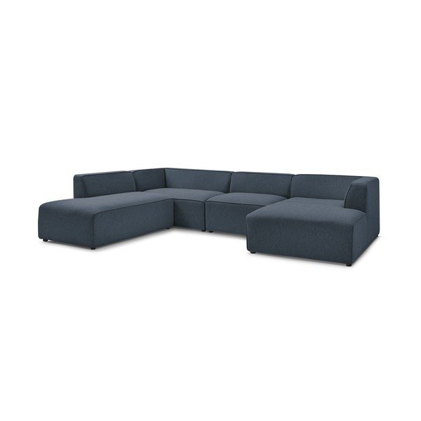 Divano angolare componibile blu scuro (penisola a sinistra/a U) Megeve – Bobochic Paris