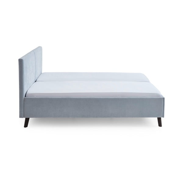 Letto matrimoniale imbottito azzurro con rete inclusa 180x200 cm Piano – Meise Möbel-image-3