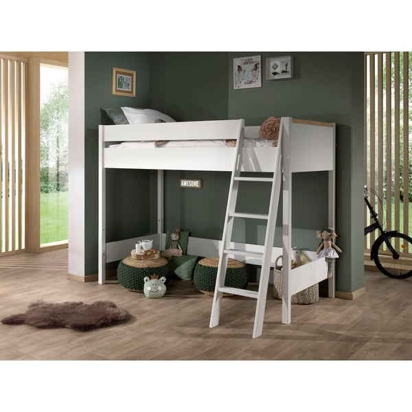 Letto bianco rialzato per bambini 90x200 cm Londen - Vipack-image-1
